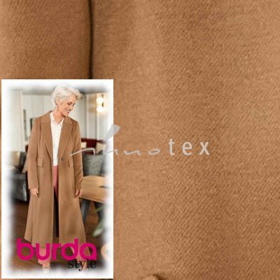 Burda Style - Modell 106 Mantel, Manteldiagonal camel