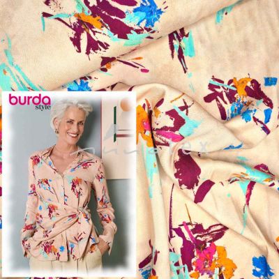 Burda Style - Modell 109 A Bluse, Viskosetwill Farbpalette
