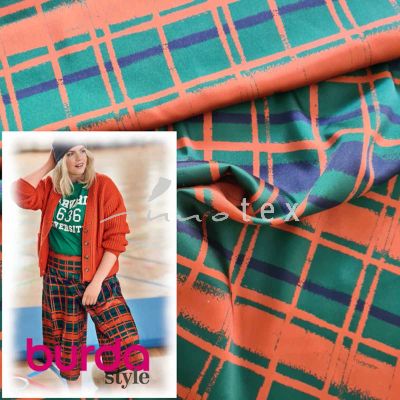 Burda Style - Modell 127 A Hosenrock, Satinprint Karo